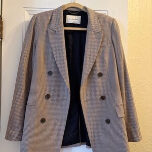 Aritzia Babaton Samuel Check Double Breasted Blazer
